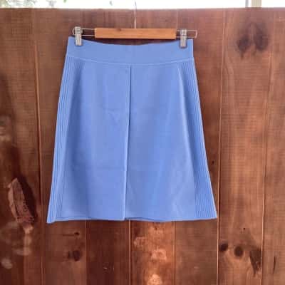 Saba Womens  Size M ‘Vicky Milano’ blue rib skirt Azure