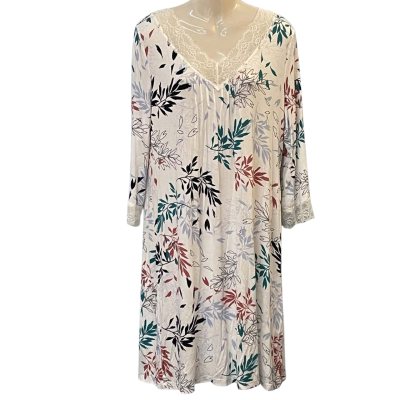 Trent Nathan Womens Size M Long Sleeve/Short Sleeve Dress Blue/Floral/White