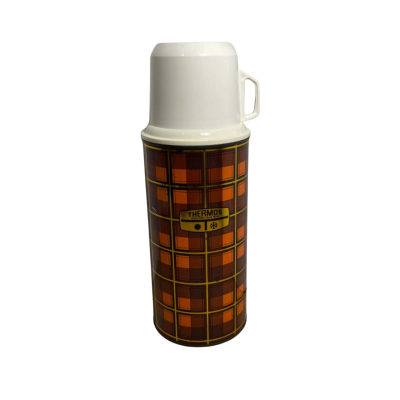 Vintage Thermos Model 18 Tartan Print Flask Made In England