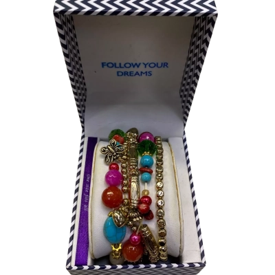 Bella Perlina Womens Blue / Gold / Multicoloured / Pink  