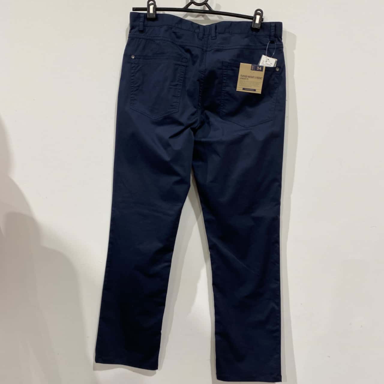 Gazman Mens Pants Size 34 Straight Leg Navy Blue