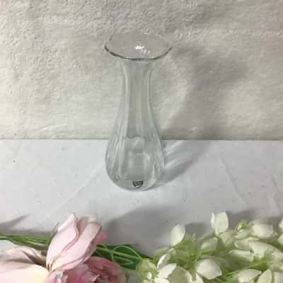 Orrefors Sweden Tall Fluted Bud Vase
