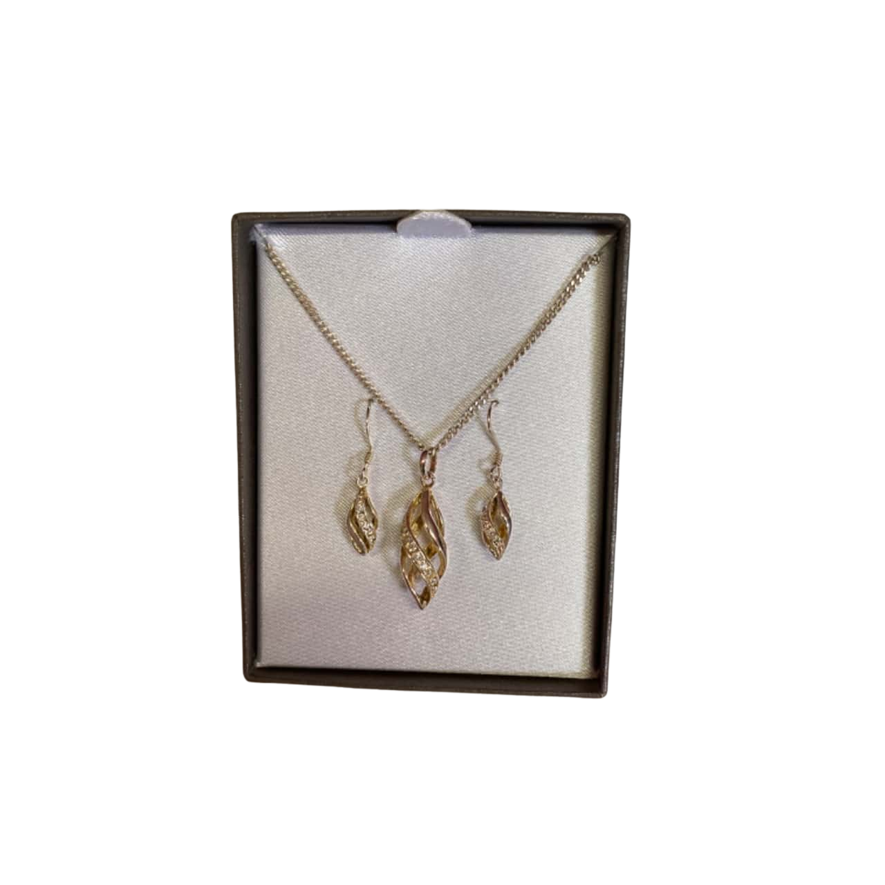 sterling silver necklace and earrings set(s)