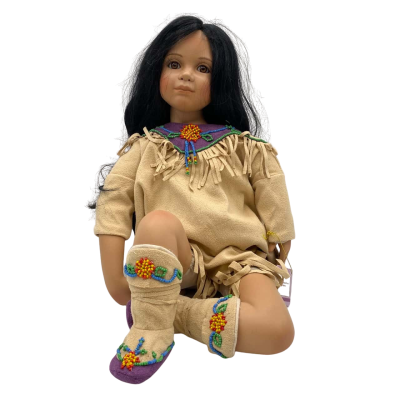 Ashton-Drake Native American Porcelain Doll "Mystic Grace Of The Morning Fawn". Collectables