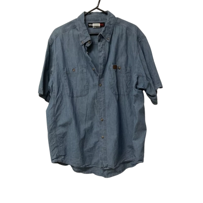 Mens Wrangler Size XXL Blue Denim Shirt 