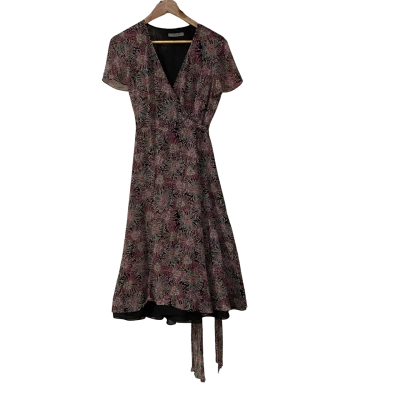Jaeger  Womens  Size 8 Wrap Dress Floral / Multicoloured 