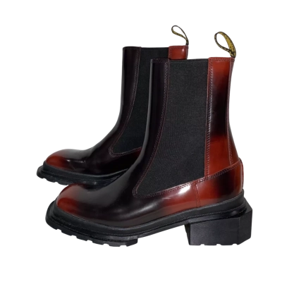 Dr Martens Burgundy Maybole Square Toe Chelsea Boots Size EUR 41 / Ladies 9