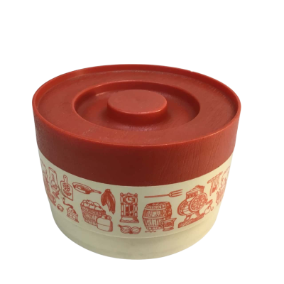 Vintage Willow Round Canister Approx 16 x 10cm