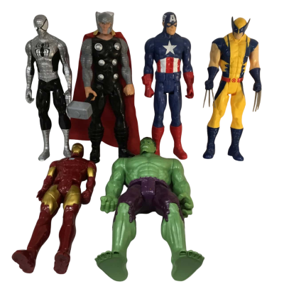 Assorted Action Figures x 6 Approx 30 x 11cm high