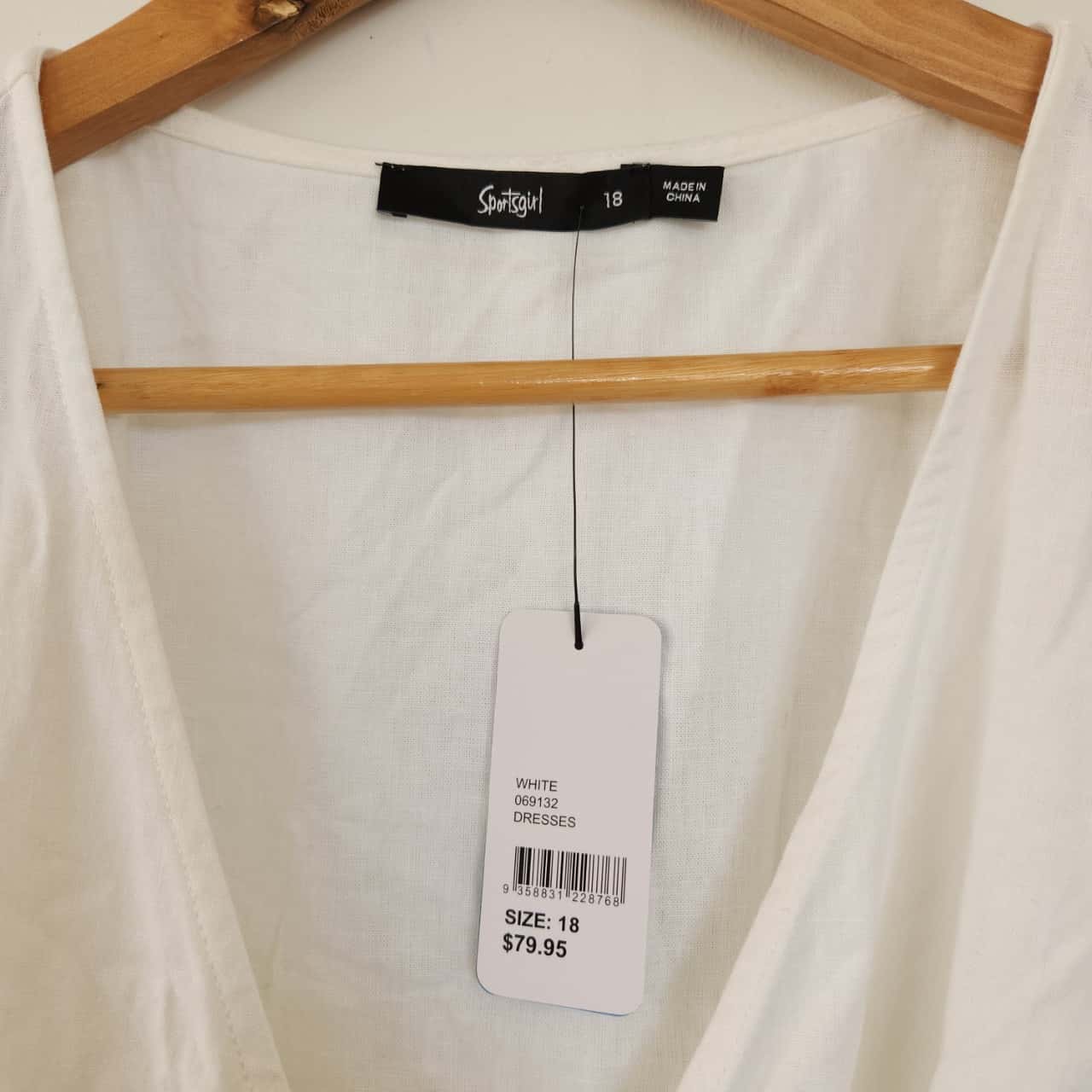 Sportsgirl Linen Rich White Wrap Dress Size 18 / Plus Size / XXXL