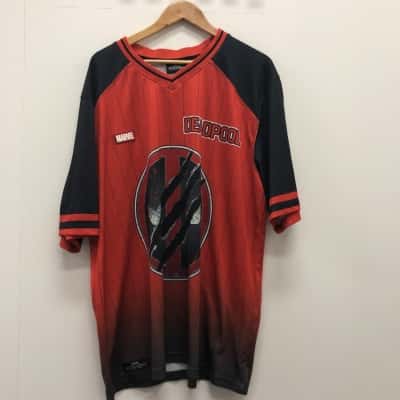 Deadpool Zing Mens  Size XXL Short Sleeve T-shirt Black  / Red 