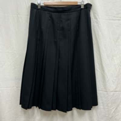 Vintage Plaza Women’s Size 18 Pleated Skirt Black  