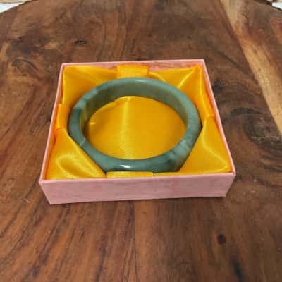 Women’s Natural Green Jade Bangle Bracelet Gift Birthday 