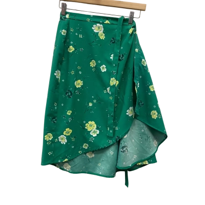 Tokito Womens  Size 10 Wrap Skirt Green 