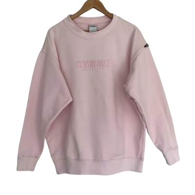 Country Road  Pale Pink Cotton Heritage Sweatshirt.   Size M 