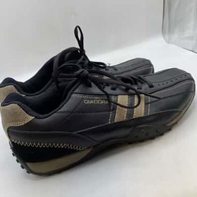 Diadora Mens  Size 11 Black  Casual Lace Ups Leather Upper