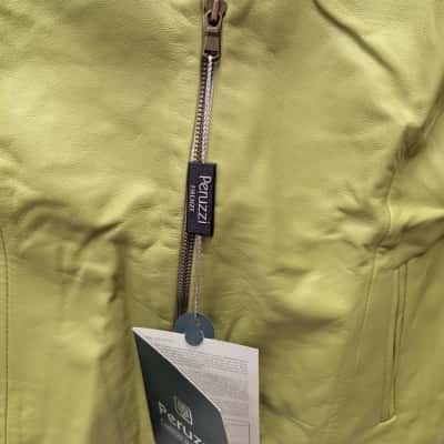  Womens Peruzzi   Size L Winter Leather Jacket Green 