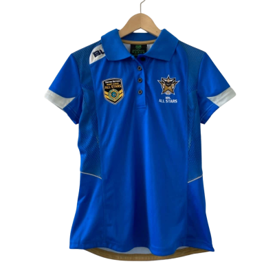 NRL All Stars Rugby League Lightweight Golf Media Polo Shirt Women's Size 10/UK12/EU40/US8