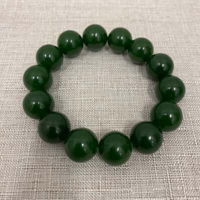 Women's Beaded Bracelet With Stones Green 