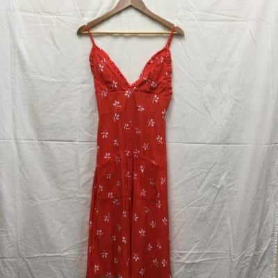 Shareen Womens Size 10 Red Dress 