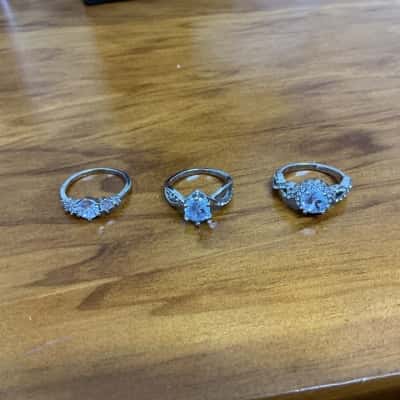  Womens Ring Silver pack of 3