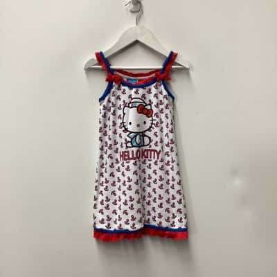  Kids Hello Kitty Size 3 Sleepwear Red / White 