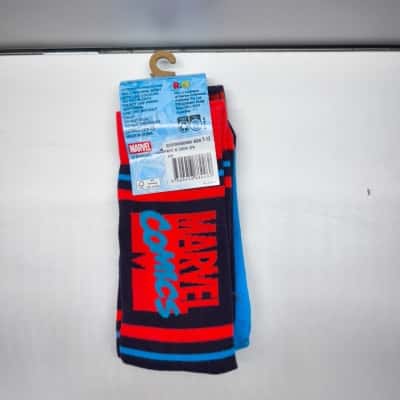 Marvel Men's 2-Pack Crew Socks (Spider-Man & Hulk)