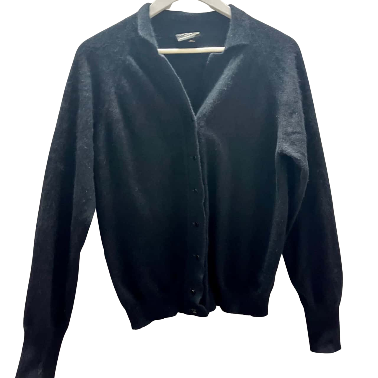 David Keys Angora/ Lambswool Cardigan Black Size 14(s)