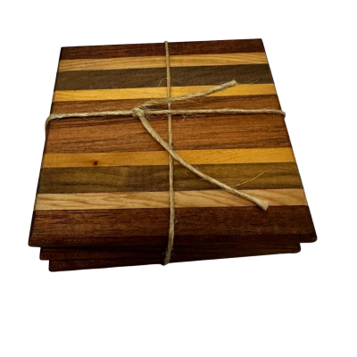Wood Coasters Hand Made From Assorted Wood