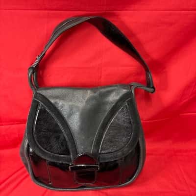 Mimco Women's Black Patent Leather Shoulder Bag
