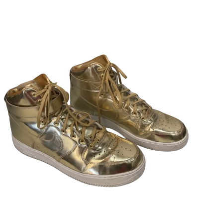 Mens Nike Size 11 Sneakers Gold / White 