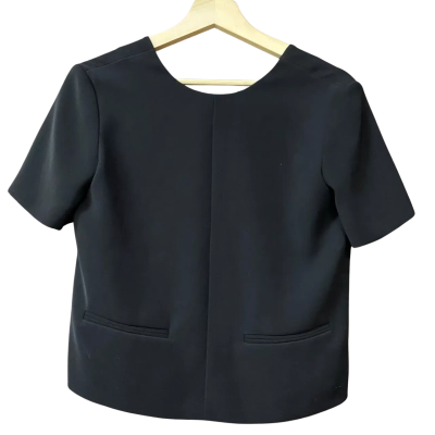 T By Alexander Wang Womens Size 0 Black Short Sleeve Top