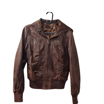 Siricco Women's Size S Hooded Jacket in Brown 
