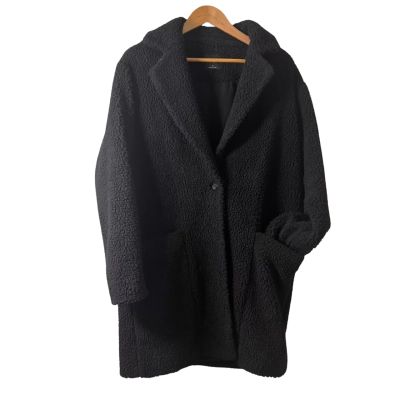 Sportsgirl Womens  Size 10 Fleece Jacket Black  