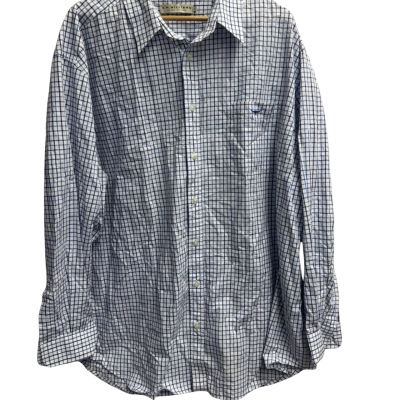 R.M. Williams Mens  Size XXXL to XXXXL Long Sleeve Shirt Blue / Checked / Navy Blue / White 