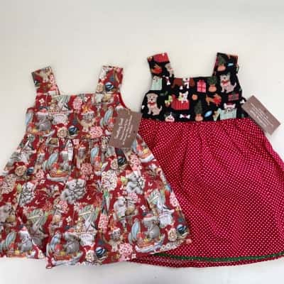 Something Sweet Handmade Christmas Dresses Size 1/2