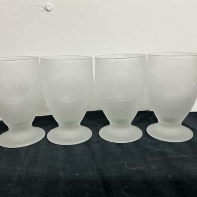 4 x Vintage Frosted Fosters Lager Beer Glasses 