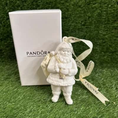 Pandora Limited Edition 2013 Santa Claus Christmas Tree Ornament w Fabric Sack(New in Box)
