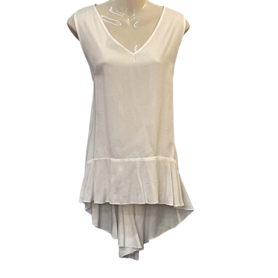 Serafina Womens Size M Sleeveless Top Off White