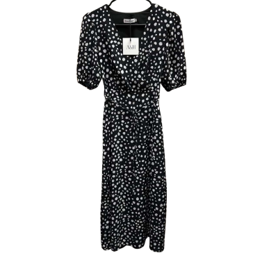 New With Tags ATMOS&HERE Size 6 'Galah' Midi Dress in Black Speckle