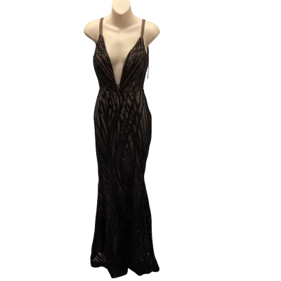 Jadore 'Ciara' Sequin Gown in Black Women's Size 6AU/US4 (RRP $439)