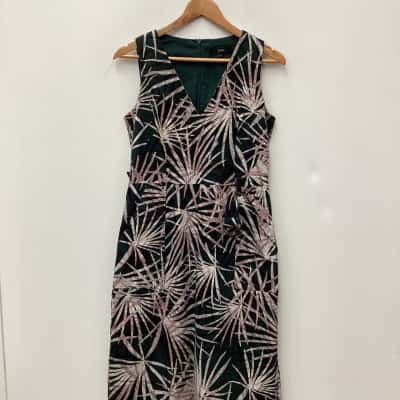 Saba Pattern Sleeveless Dress - Size 10 