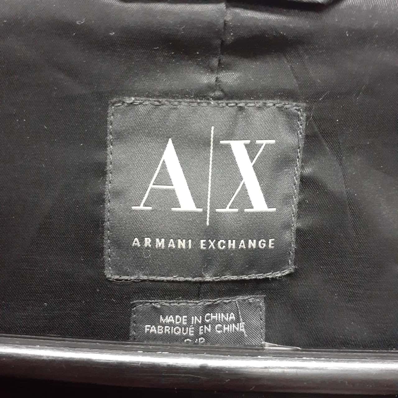 Armani Exchange Womens Front Zipper Black