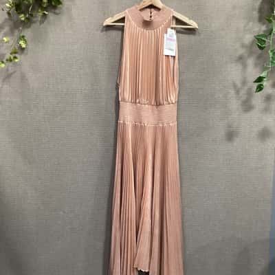 Bloomingdales a.l.c “Renzo II pleated halterneck dress