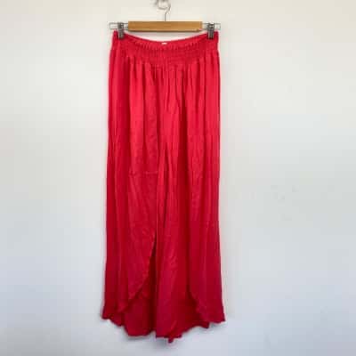 Wave Zone Red Wide Leg Beach Pants Size 8 