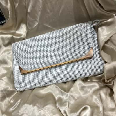 GD  Womens Mesh Evening Bag White 