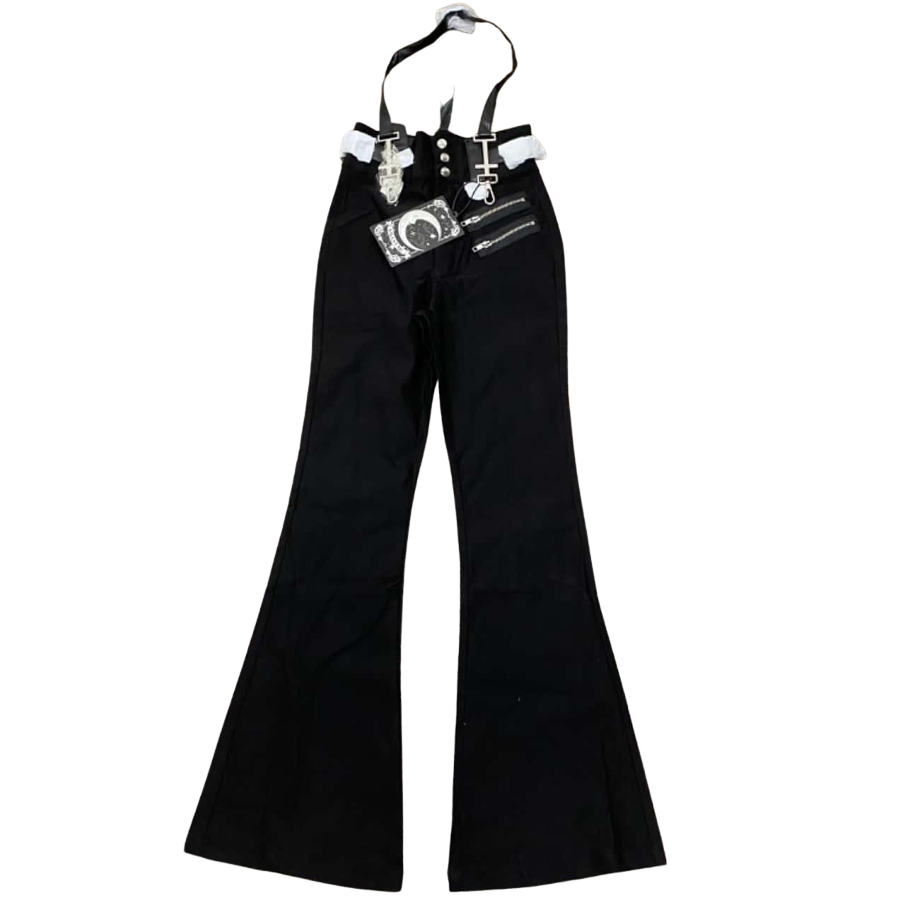 Killstar Corportate Misfit Suspender Pants Womens Size XS Black NEW
