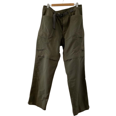 The North Face Men's Size L Khaki Straight Leg Convertible Zip Off Hiking Pants