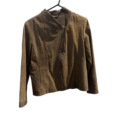 Vintage  Womens  Size M / S Leather Jacket Brown PLEASE READ DESCRIPTION