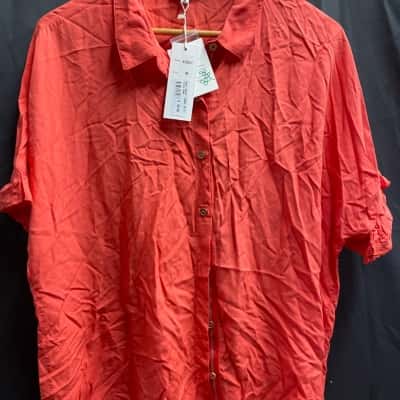 Basic By Threadz Womens  Size M Orange Shirt